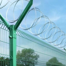 Photo Installation of barbed wire EGOZA, PBB, SBB house fencing