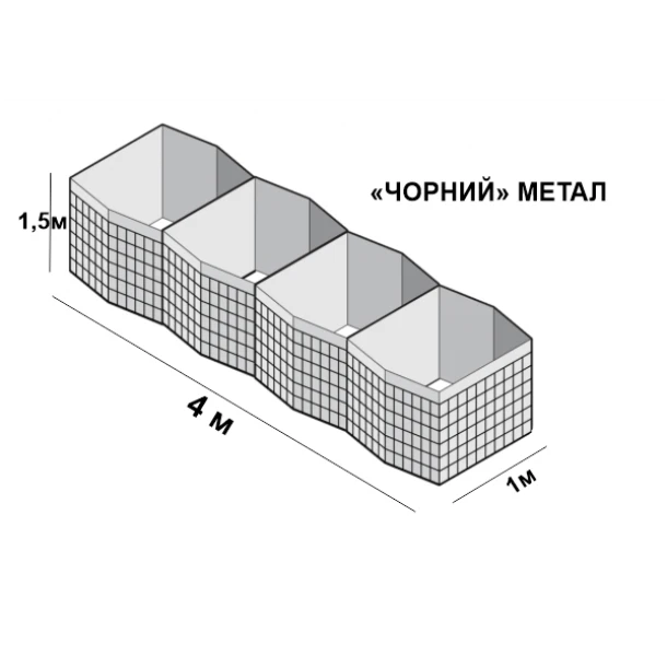 Фото Габион военного назначения 1х1,5х4Fe Габионы военного назначения