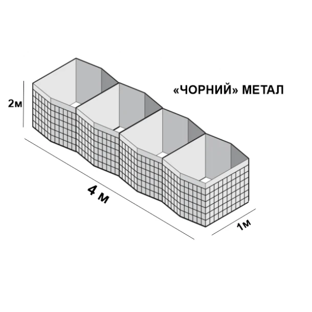 Изображение Габион военный 1х2х4Fe Аримком-Украина 120923 Фото Габион военный 1х2х4Fe Габионы военного назначения